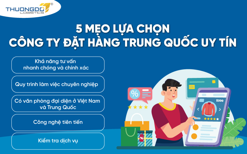  5 mẹo lựa chọn công ty đặt hàng Trung Quốc uy tín