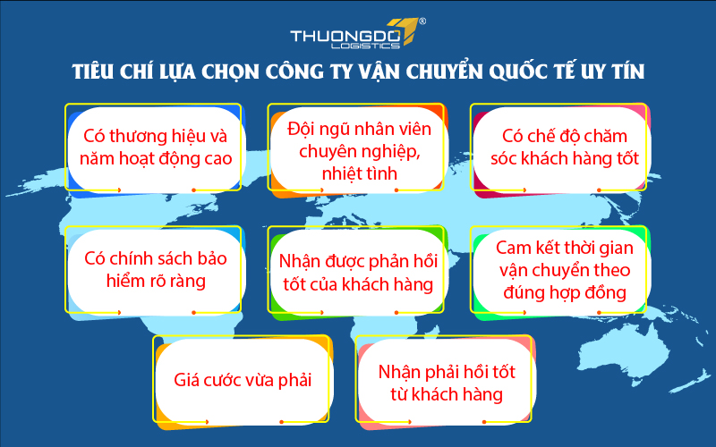  Tiêu chí lựa chọn công ty vận chuyển quốc tế uy tín