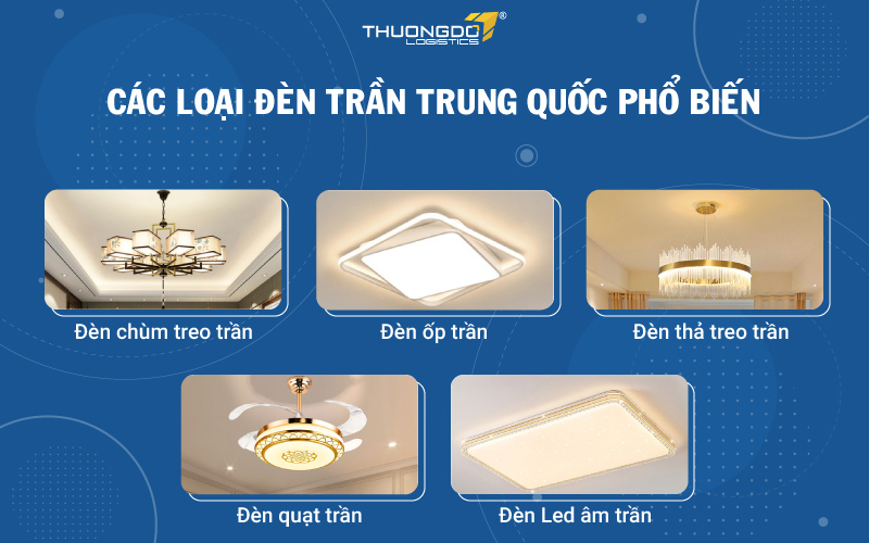  Các loại đèn trần Trung Quốc phổ biến