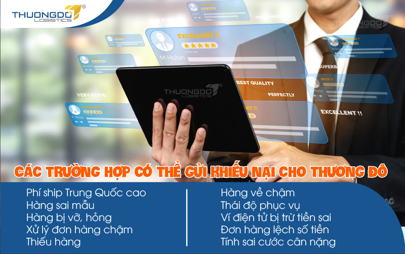  Các trường hợp có thể gửi khiếu nại cho Thương Đô