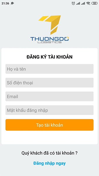  Điền đầy đủ thông tin 