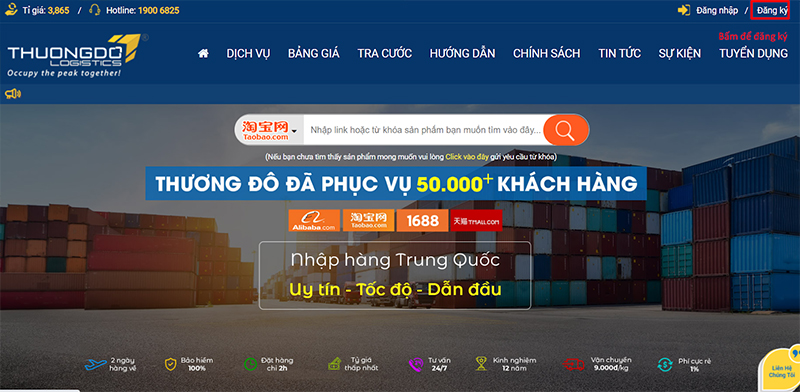  Bấm “Đăng ký” để tạo tài khoản thành viên