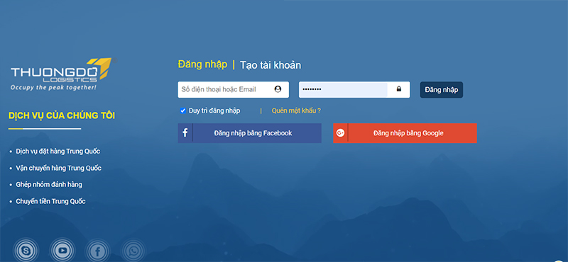  Đăng nhập vào hệ thống