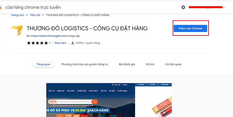  Bấm vào “Thêm vào Chrome” để cài đặt