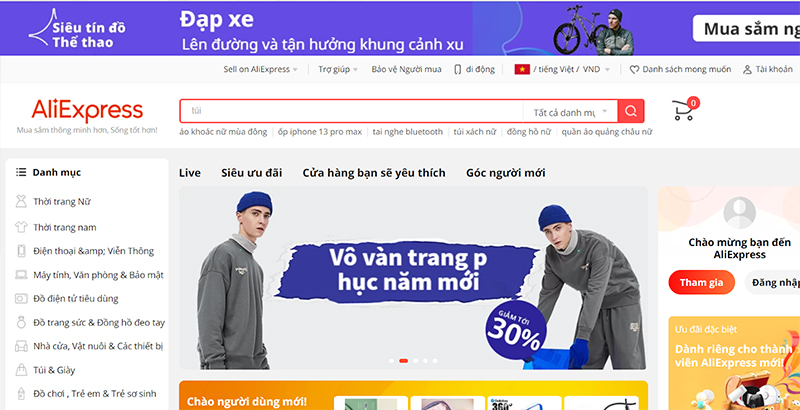  Trang chủ Aliexpress