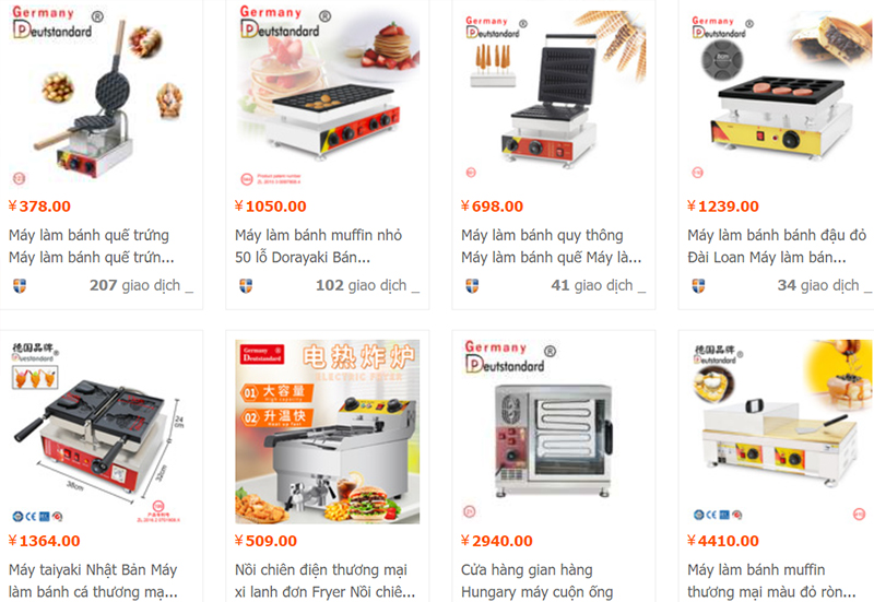  Shop nhập máy làm bánh Trung Quốc trên 1688