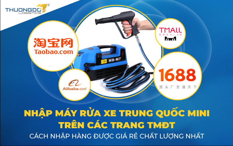  Nhập máy rửa xe Trung Quốc mini trên các trang TMĐT