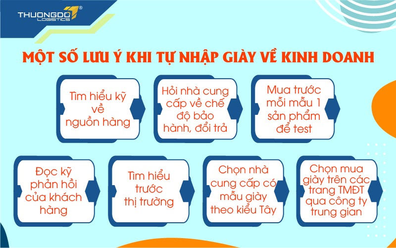  Một số lưu ý khi tự nhập giày về kinh doanh