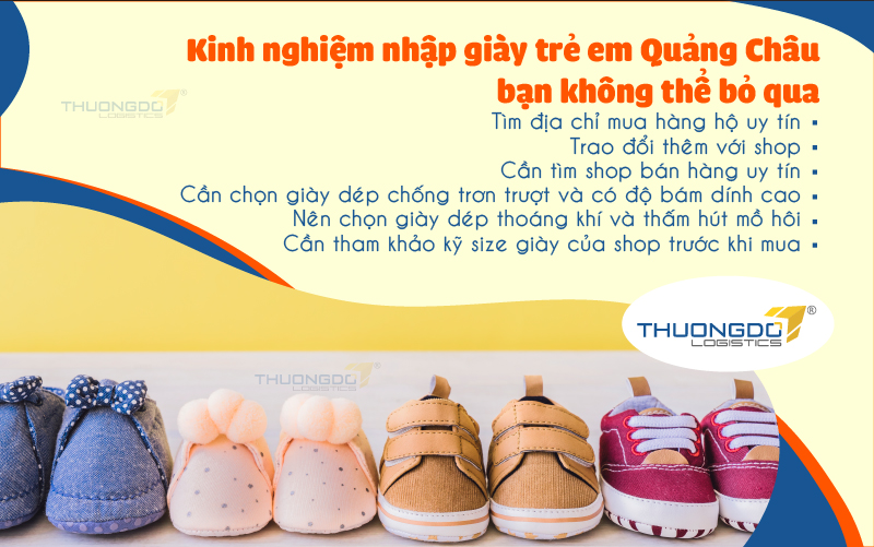  Kinh nghiệm nhập giày trẻ em Quảng Châu bạn không thể bỏ qua