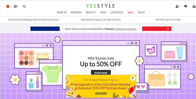 YesStyle hơn 100 nhà cung cấp uy tín của Hàn Quốc