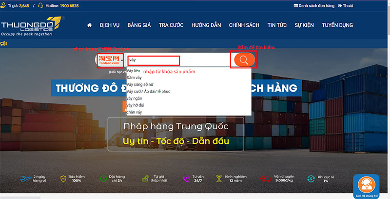  Website Thương Đô hỗ trợ khách hàng tìm kiếm sản phẩm trên Taobao bằng tiếng Việt
