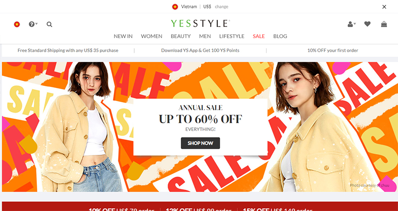  Yesstyle - Trang TMĐT của Mỹ với hàng nghìn loại mỹ phẩm Hàn Quốc khác nhau