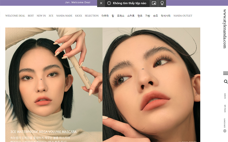  Stylenanda là website chuyên phân phối các sản phẩm của hãng 3CE