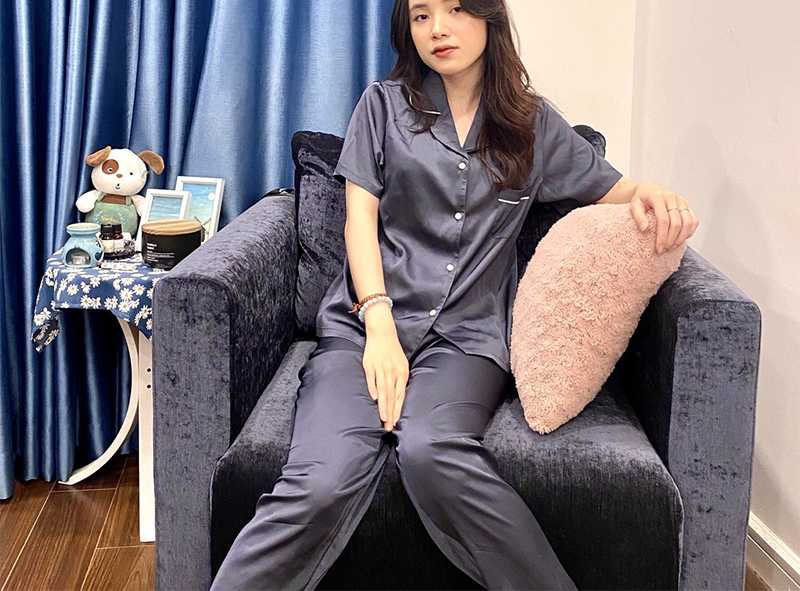  Pijama một màu trơn
