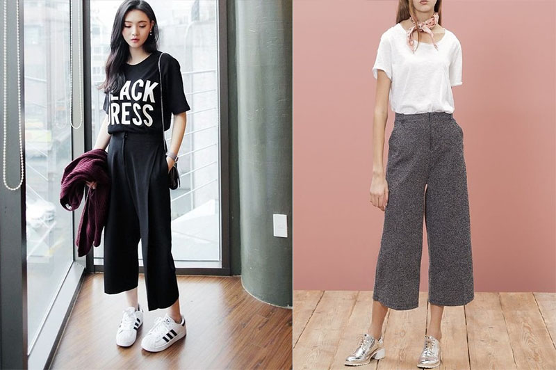  Quần lửng ống rộng culottes