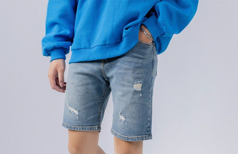  Quần short jean