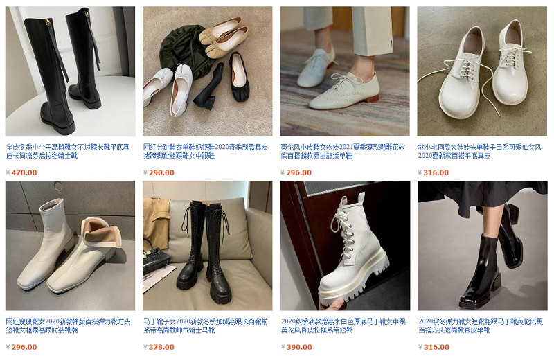  Shop kim cương Taobao có nhiều mẫu giày dép độc, lạ