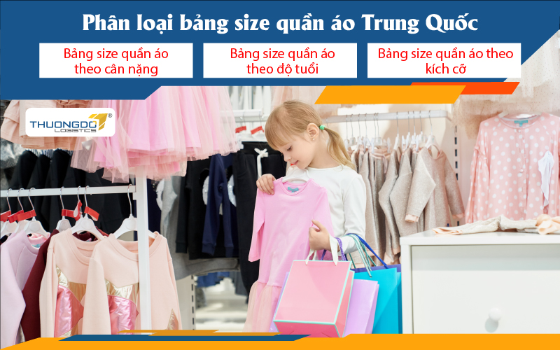  Phân loại size quần áo Trung Quốc theo cân nặng, độ tuổi và kích cỡ