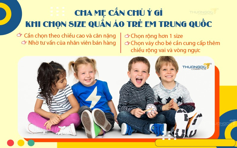  Cha mẹ cần chú ý gì khi chọn size quần áo trẻ em Trung Quốc