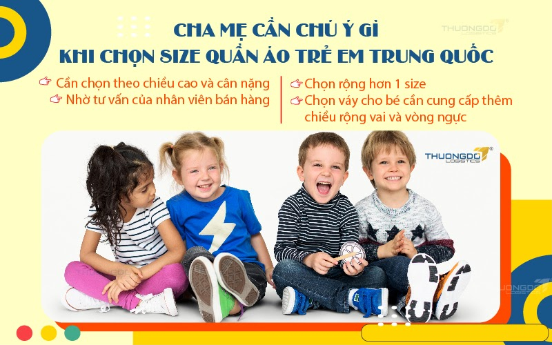 Cha mẹ cần chú ý gì khi chọn size quần áo trẻ em Trung Quốc