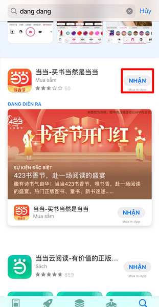  Tải app mua hàng Dangdang trên App Store