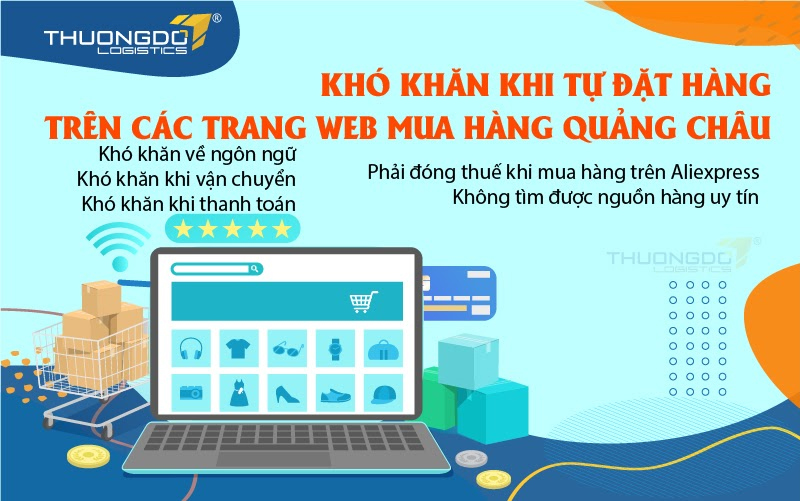  Khó khăn khi tự đặt hàng trên các trang web mua hàng Quảng Châu