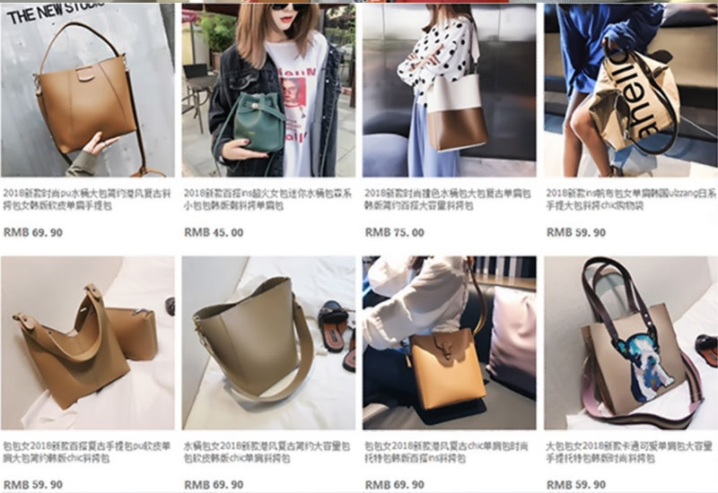 Tìm nguồn sỉ túi xách Quảng Châu trên web TMĐT