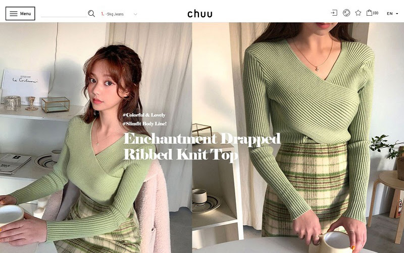 Chuu là web bán đồ Hàn Quốc theo phong cách dễ thương