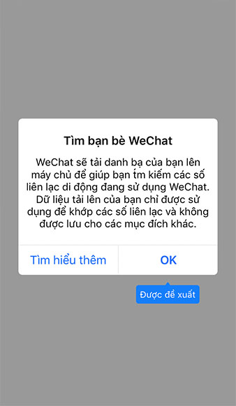 Bấm “OK” để tìm thêm bạn bè”