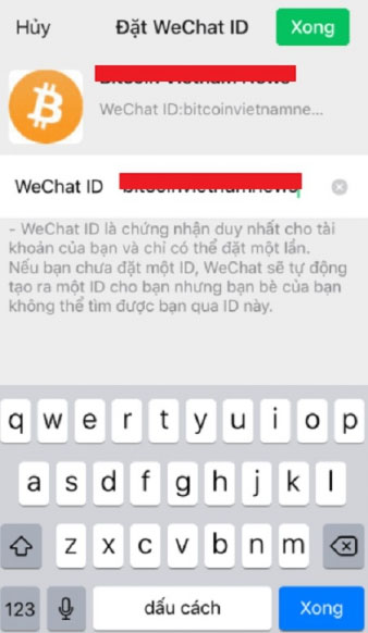  Xác nhận thay đổi ID