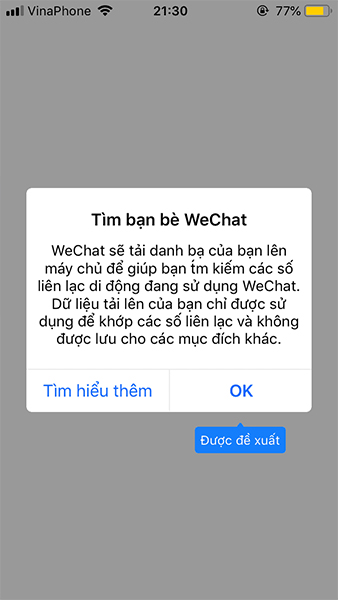  Bấm “OK” để tìm thêm bạn bè”