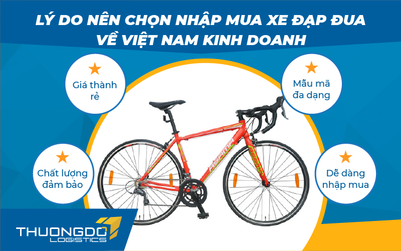  Lý do nên chọn nhập mua xe đạp đua về Việt Nam kinh doanh