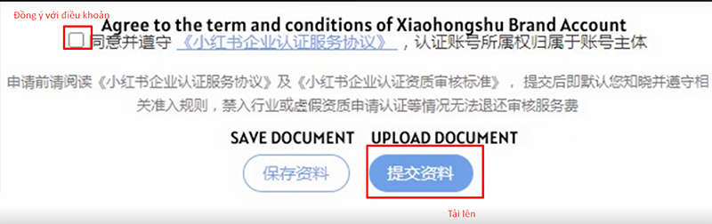 Đồng ý với điều khoản và tải tài liệu lên