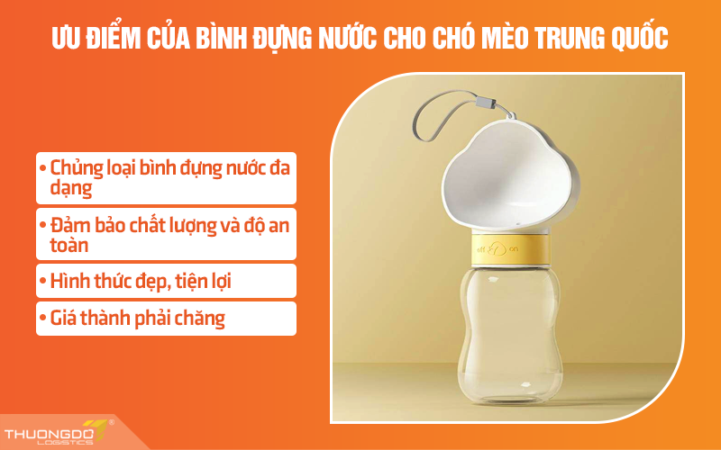 Ưu điểm của bình đựng nước cho chó mèo nội địa Trung