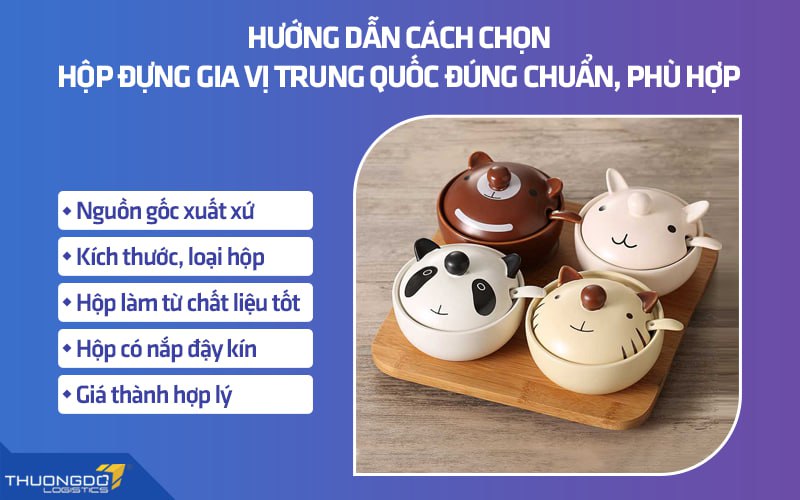 Hướng dẫn cách chọn hộp đựng gia vị Trung Quốc đúng chuẩn, phù hợp