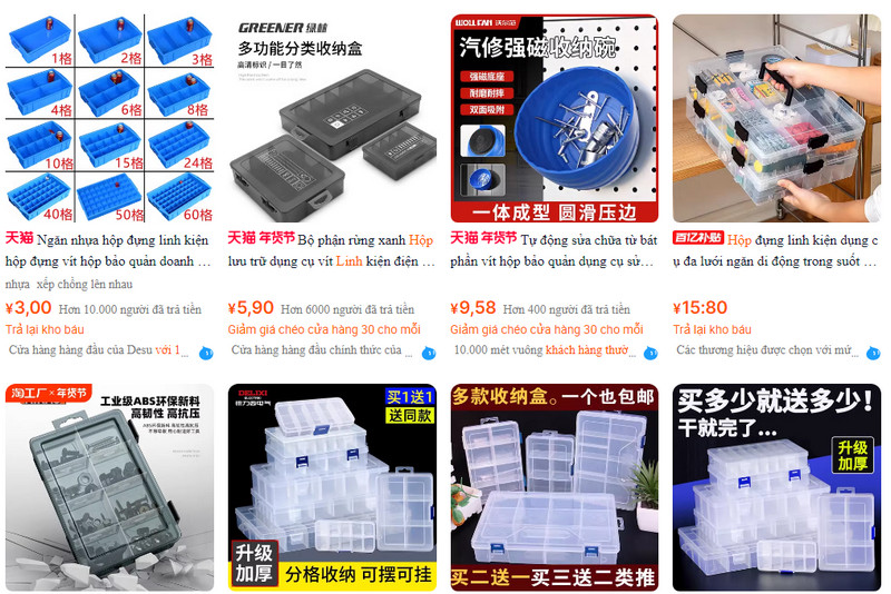 Nhập hộp đựng ốc vít Trung Quốc giá rẻ, chất lượng cần nắm rõ điều này
