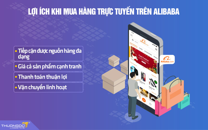 Lợi ích nhận được khi mua hàng trực tuyến trên Alibaba
