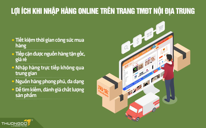 Lợi ích nhận được khi nhập hàng online trên các trang TMĐT nội địa Trung