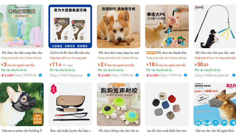 Link shop order rọ mõm cho chó giá rẻ Trung Quốc uy tín trên Taobao, 1688…