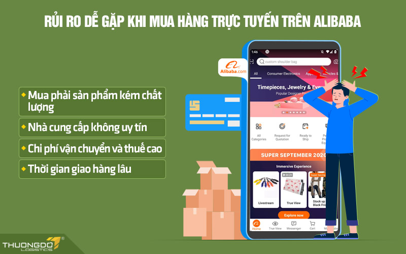 Một số rủi ro dễ gặp khi mua hàng trực tuyến trên Alibaba