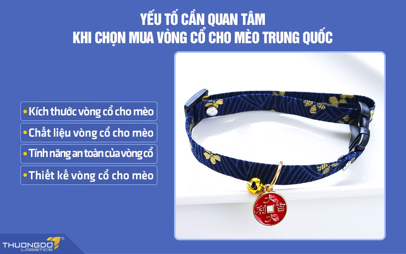 Các yếu tố cần quan tâm khi chọn mua vòng cổ cho mèo nội địa Trung
