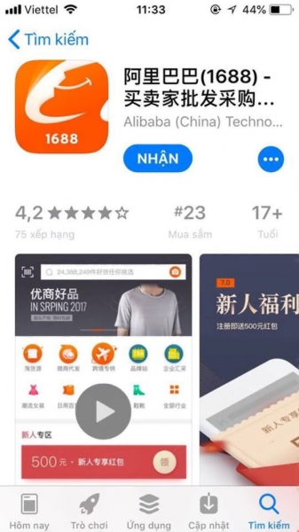 ứng dụng mua hàng Trung Quốc