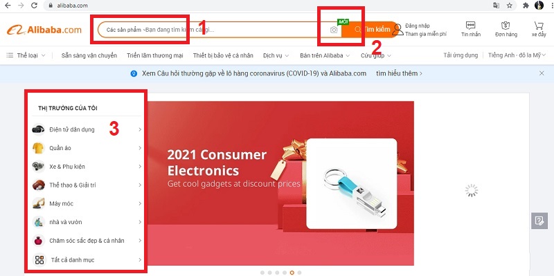 Tìm kiếm sản phẩm cần mua sỉ trên Alibaba hoặc nhờ nhân viên Thương Đô tư vấn nguồn hàng