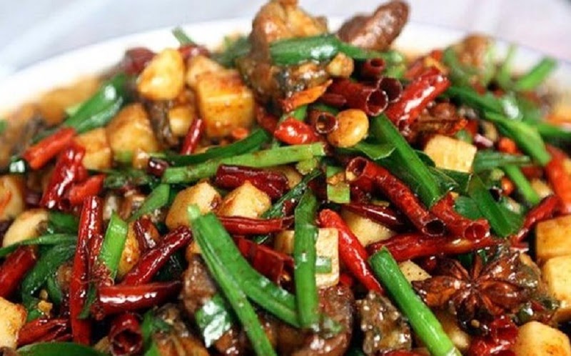 Bánh gạo gà cay
