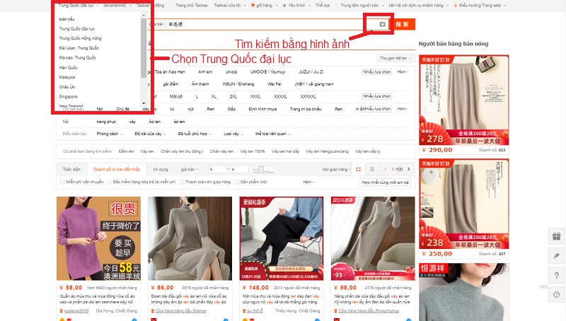 cách mua hàng ở taobao