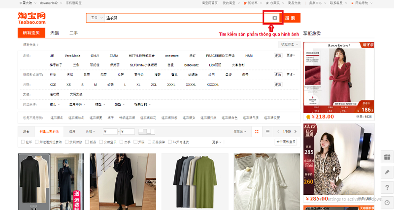 order taobao không cọc