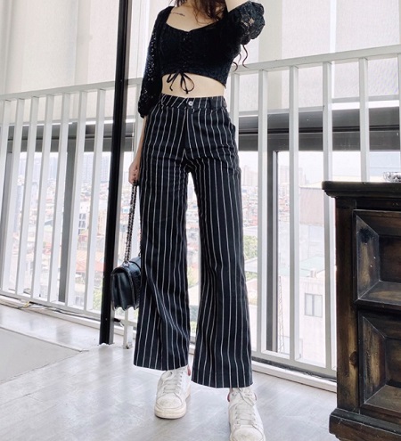 mốt quần ống rộng 2020
