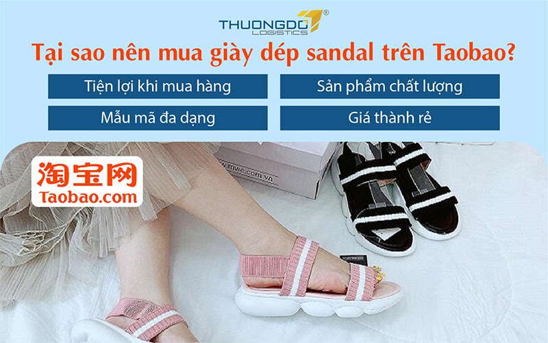 Tại sao nên mua giày dép sandal trên Taobao?