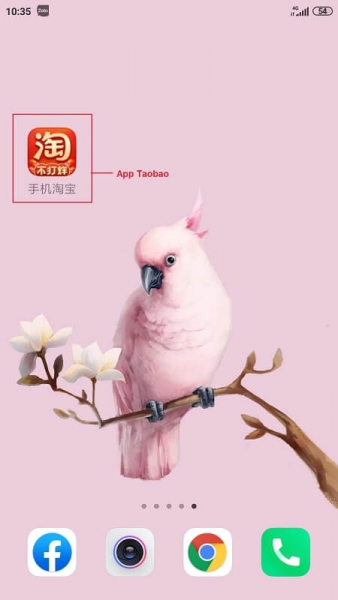 App Taobao sau khi đã cài đặt thành công