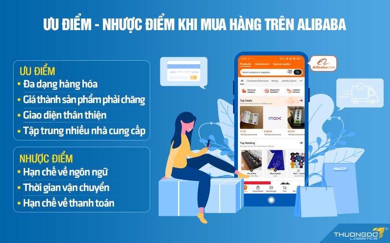 Ưu điểm và nhược điểm khi mua hàng trên Alibaba